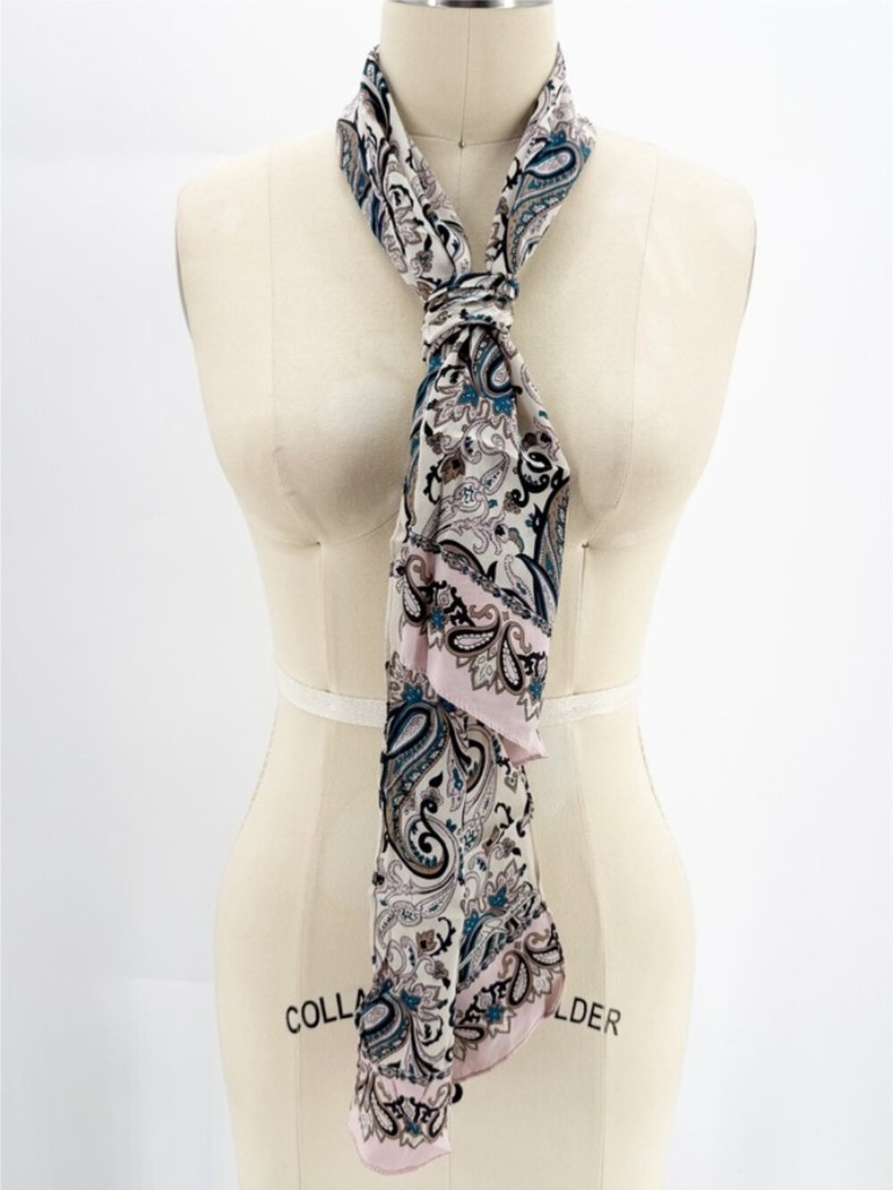 Ginnie Johansen Inc. 100% Silk Scarf Paisley Petal Pink